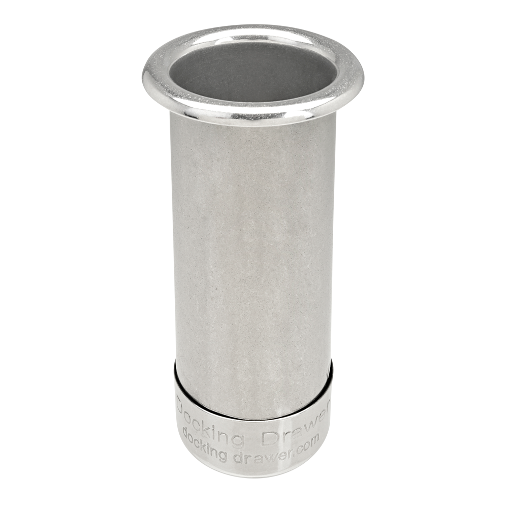 2 Round Capped Bottom Docking Drawer Canister Stainless Steel Wurth