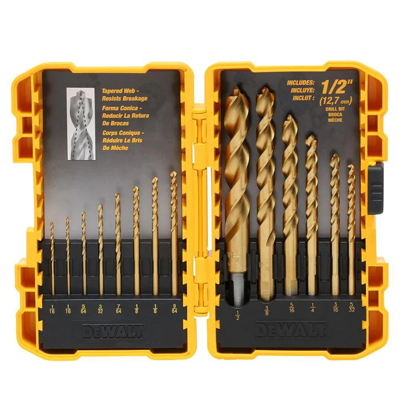 14-Piece Titanium Pilot Point Drill Bit Set | Würth Louis & Company