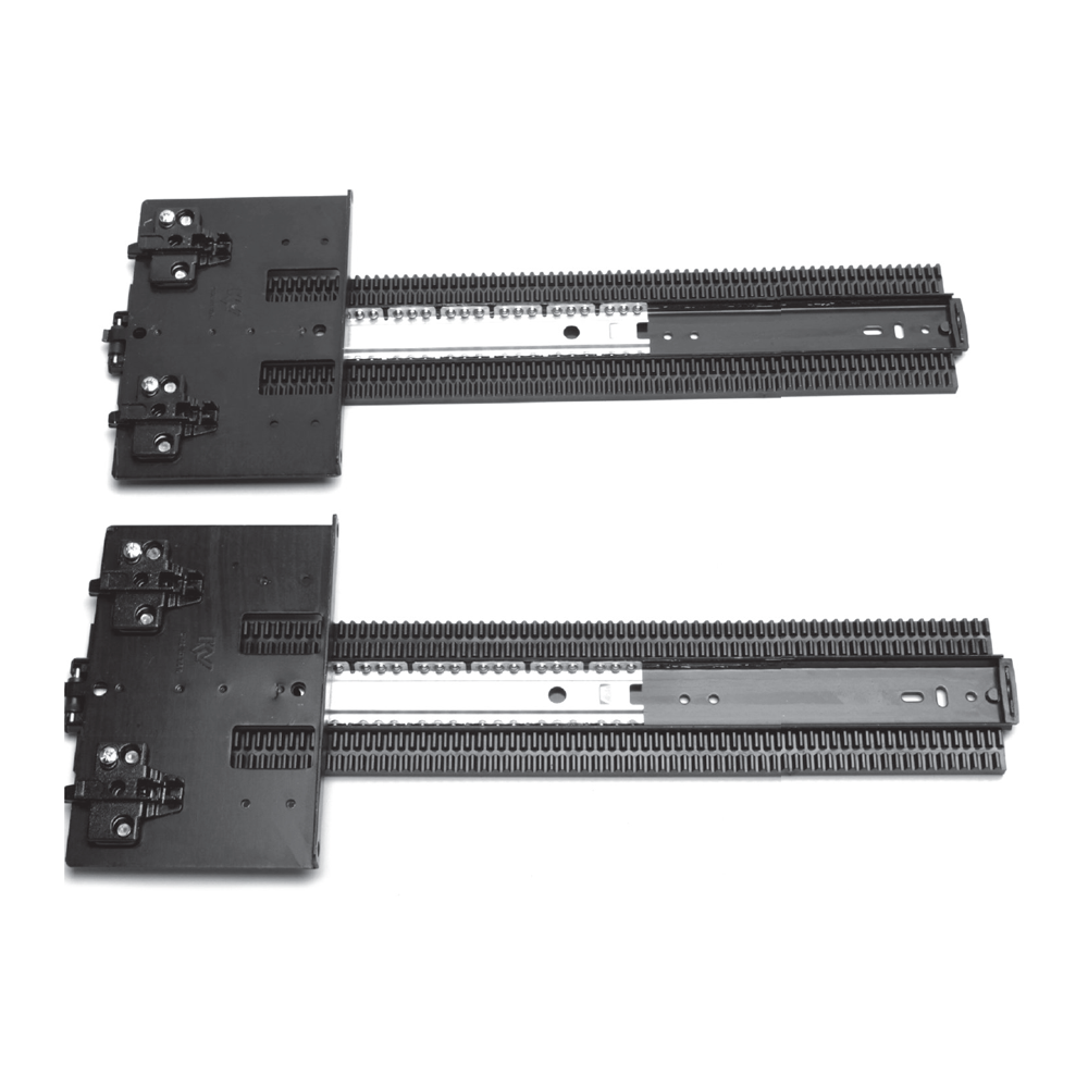 8092 4x4 Pocket Door Slide with Baseplate, 75lb Capacity, Ebony