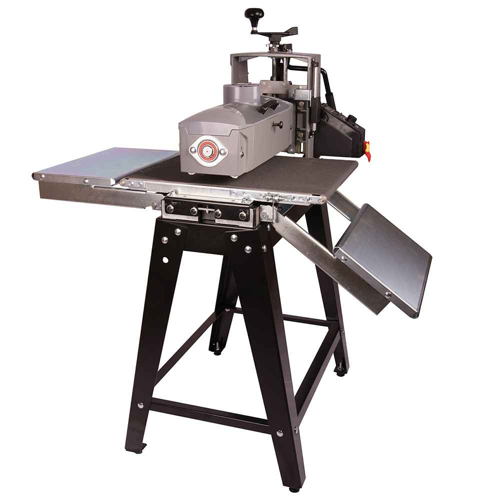 SUPERMAX 1632 DRUM SANDER OPEN STAND (Infeed and outfeed tables
